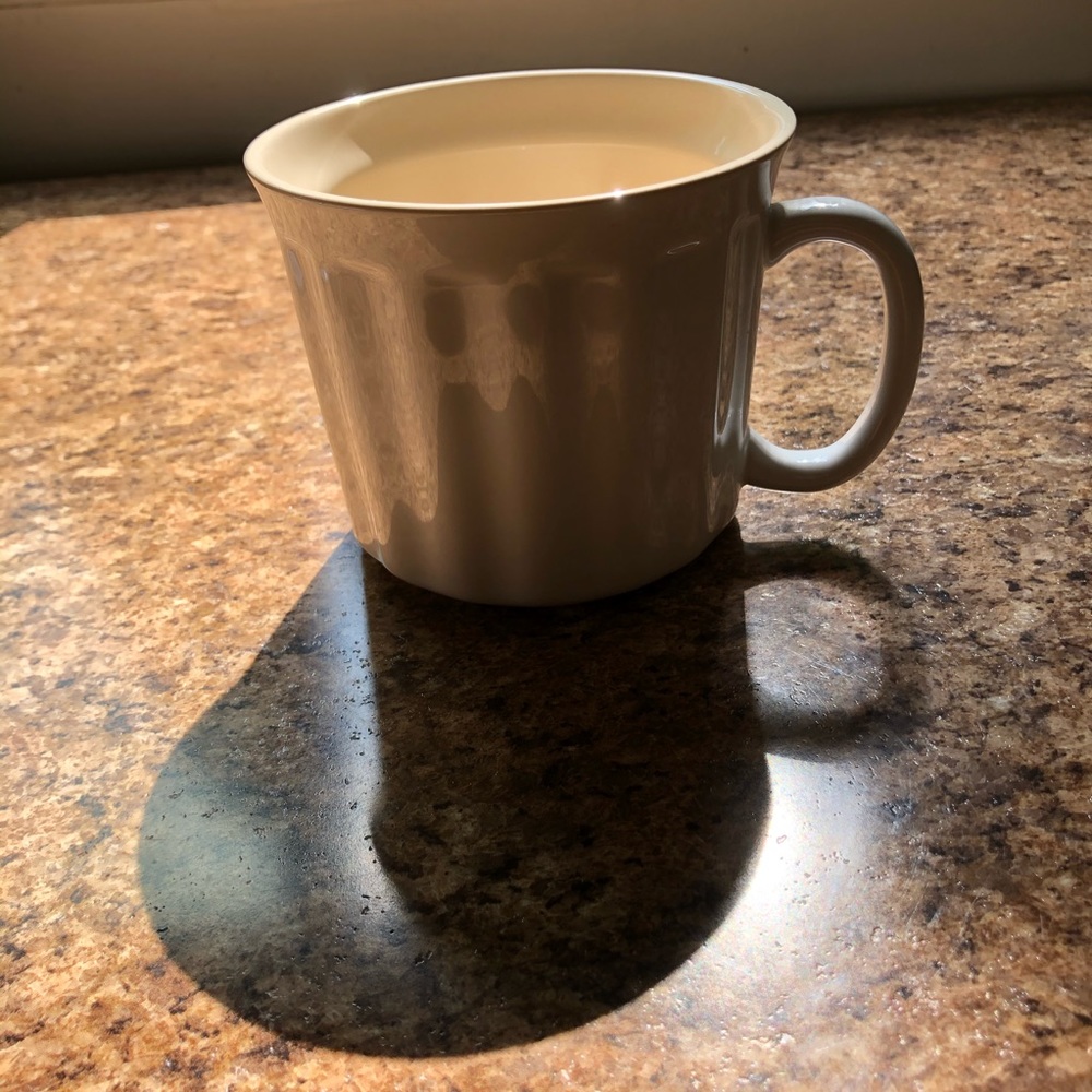 Soup, coffee, tea, large mug.